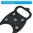 thumbnail image 4 of Uxcell 8.3" Ice Cleats Snow Traction Cleat Anti Slip 8Studs Silicone Crampons Black 2 Pairs, 4 of 6
