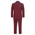 thumbnail image 4 of Men's Premium Modern Fit Burgundy-Maroon Three Piece Two Button Suit, 4 of 7