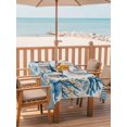 thumbnail image 2 of Outdoor Tablecloth with Umbrella Hole for Patio/Picnic/Party/Camping, Ocean Set Sail Waterproof Table Cloth Rectangle Table Cover Washable, Sailboat Sea Waves Blue Coral Starfish Beige (60"x 84"), 2 of 8
