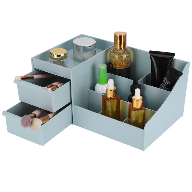 Caja de almacenamiento de maquillaje, estuche de maquillaje profesional, organizador de belleza de escritorio para cosméticos, caja de almacenamiento de cosméticos resistente y duradera