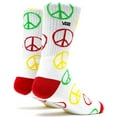 thumbnail image 2 of Vans Off The Wall Men's X Tyson Peterson Peace Symbol Crew Socks - White (Men's Shoe Size 6.5-9), 2 of 4
