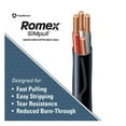 thumbnail image 5 of Southwire 63949221 25' 8/3 with ground Romex brand SIMpull residential indoor electrical wire type NM-B; Black, 5 of 5