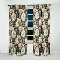 thumbnail image 4 of Designart "Metropolitan Poppy Mosaic" Floral Blackout Curtain Panels, 4 of 4