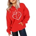 thumbnail image 2 of HNMKIU Girls Hoodies & Sweatshirts Kids Horse Print Long Sleeve Hoodies for Girls - Cozy Printed Sweatshirt Top for Everyday Play Red,10-11 Years, 2 of 3