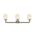 thumbnail image 3 of Innovations Lighting  Beacon 3 Light 30" Bath Vanity Light Matte White/Brushed Satin Nickel, 3 of 5