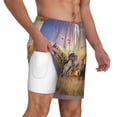 thumbnail image 3 of Balery Wildlife Protection Mens Swim Trunks Swim Shorts for Men Quick Dry Inseam Beach Shorts with Compression Liner Pocket-Medium, 3 of 9