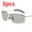 3pcs Gun color, variant on Polarized Day And Night Color Changing Glasses With Vintage Metal Frame And Resin Lens