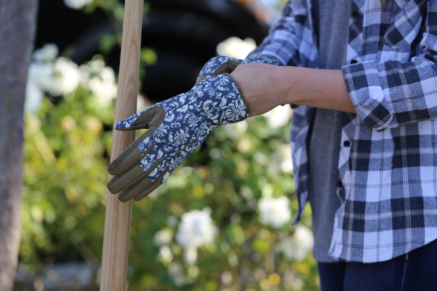 Mechanix Wear Ethel® Garden Utility Jubilee Gloves (Large, Blue/Brown)