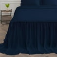 thumbnail image 6 of DNG Creations 4-Piece Long Ruffle Sheet Set 12-Inch Deep Pocket (Solid Navy Blue - Full), 6 of 7