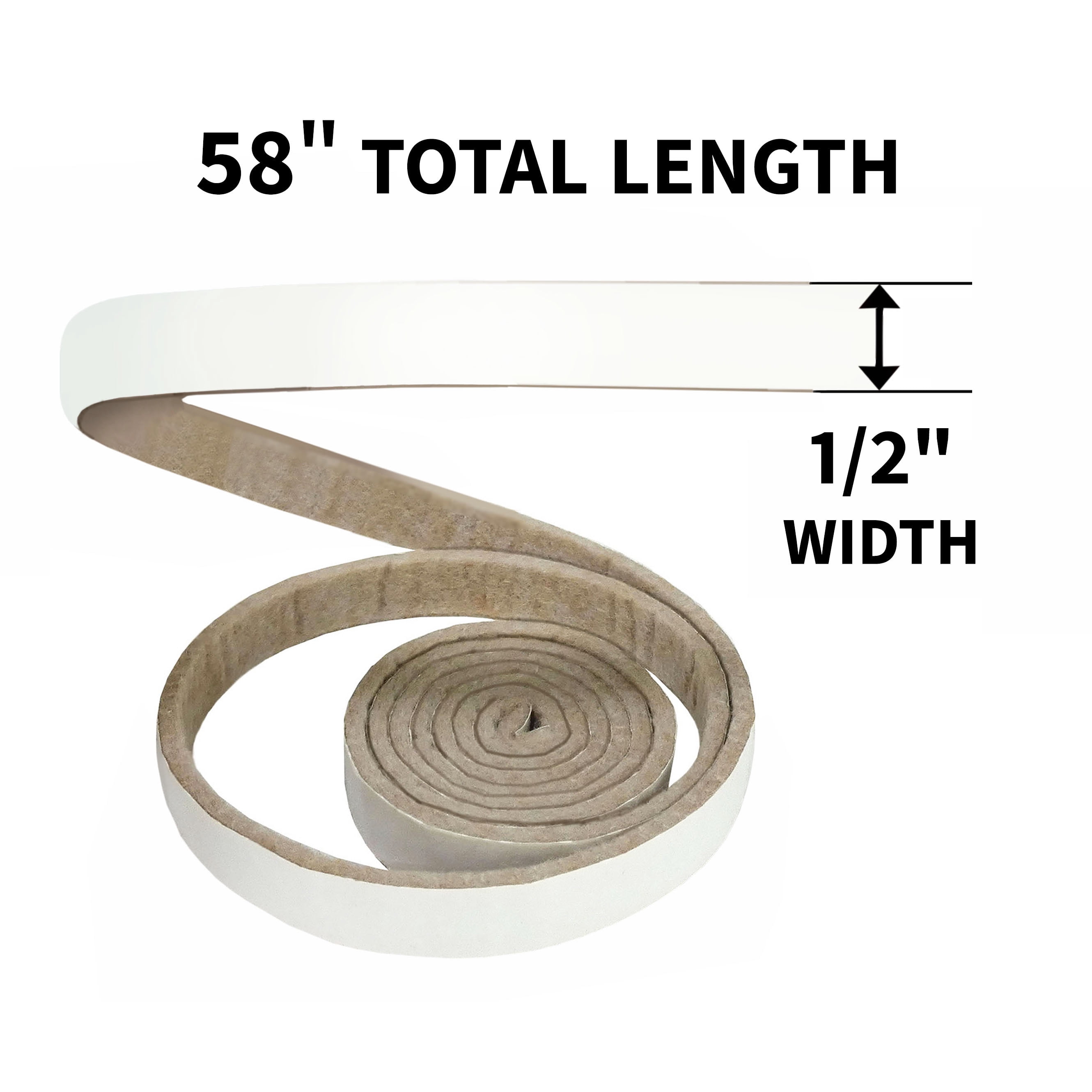 Super Sliders Beige Self-Stick Felt Furniture Roll, 1/2 in. x 60 in. for Floor Protection