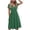 Army Green, variant on Women's Solid Color V Neck Short Sleeve A-Line Midi Dress for Summer Casual Beach Vacation Party Wedding Guest Dresses