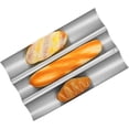 thumbnail image 2 of Molde para Pan de Acero al Carbono, Bandeja para Hornear con Tres Ranuras, Antiadherente, 2 of 4