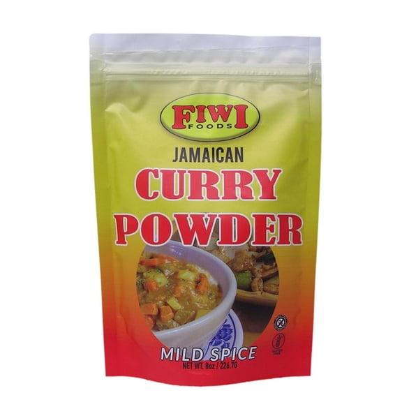 Fiwi Foods Jamaican Curry Seasonings Powder, Net 8 oz.