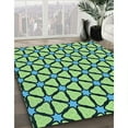 thumbnail image 3 of Ahgly Tapis Rectangulaire Lavable en Machine Intérieur Transitionnel Moyen Vert Sarcelle, 5 Pieds x 8 Pieds, 3 of 7