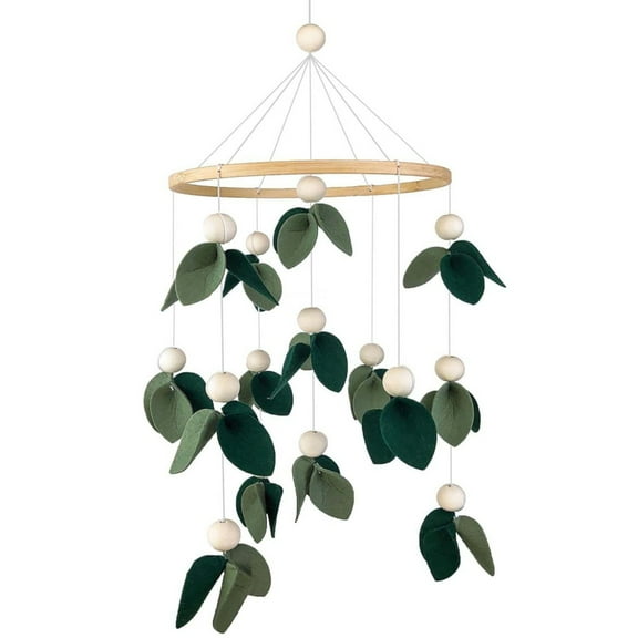 Soft Nursery Crib | Baby Mobile | Rustic Tree Leaf Soft Nursery Crib | Decor No Holder Soft Hanging For Boys Girls Bedroom Cabin Baby Hanging Decor Green
