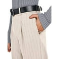 thumbnail image 5 of TANBOM Women's Striped Commuter Casual Suit Pants Straight-Leg Loose Apricot M, 5 of 5