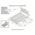 thumbnail image 4 of AFI Nantucket Full Wood Platform Bed with Matching Footboard and Storage Drawers, Espresso, 4 of 4