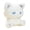 White Blue, variant on Kitten Stuffed Animal - Ultra Soft Sleeping Cat Plush Doll with Embroidered Face, Cute Bedroom Decor, Black/White