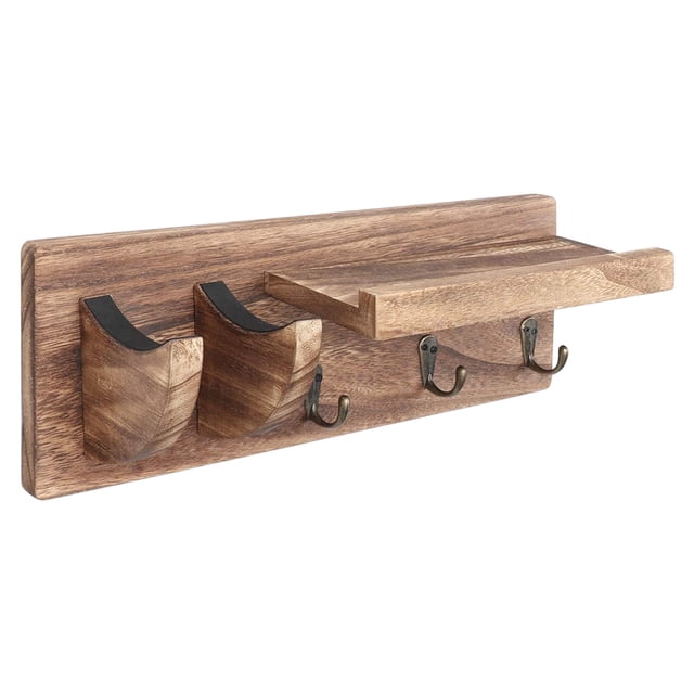 Soporte para guitarra Soporte para guitarra montado en la pared Colgador de pared de madera Suministros para rack de almacenamiento de instrumentos, Marrón tholdsy HA004063-01B