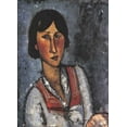 thumbnail image 2 of Modigliani, Amedeo 14x18 Gold Ornate Wood Framed with Double Matting Museum Art Print Titled - Portrait Of A Woman 1, 2 of 4