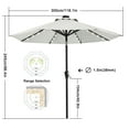 thumbnail image 2 of MASTERCANOPY 11ft Solar Patio Umbrella with LED Lights Tilt and Crank, Light Gray, 2 of 8