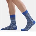 thumbnail image 3 of Penkiiy High Socks for Men Men's Long Socks Striped High Waist Casual Trendy Socks Blue Socks, 3 of 4