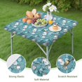 thumbnail image 4 of Blue Christmas Polar Bear Pattern Square Fitted Tablecloth with Elastic Edge,Square Table Cover,Washable Elastic Table Cover for Home Kitchen Party Decor 36"x36", 4 of 6