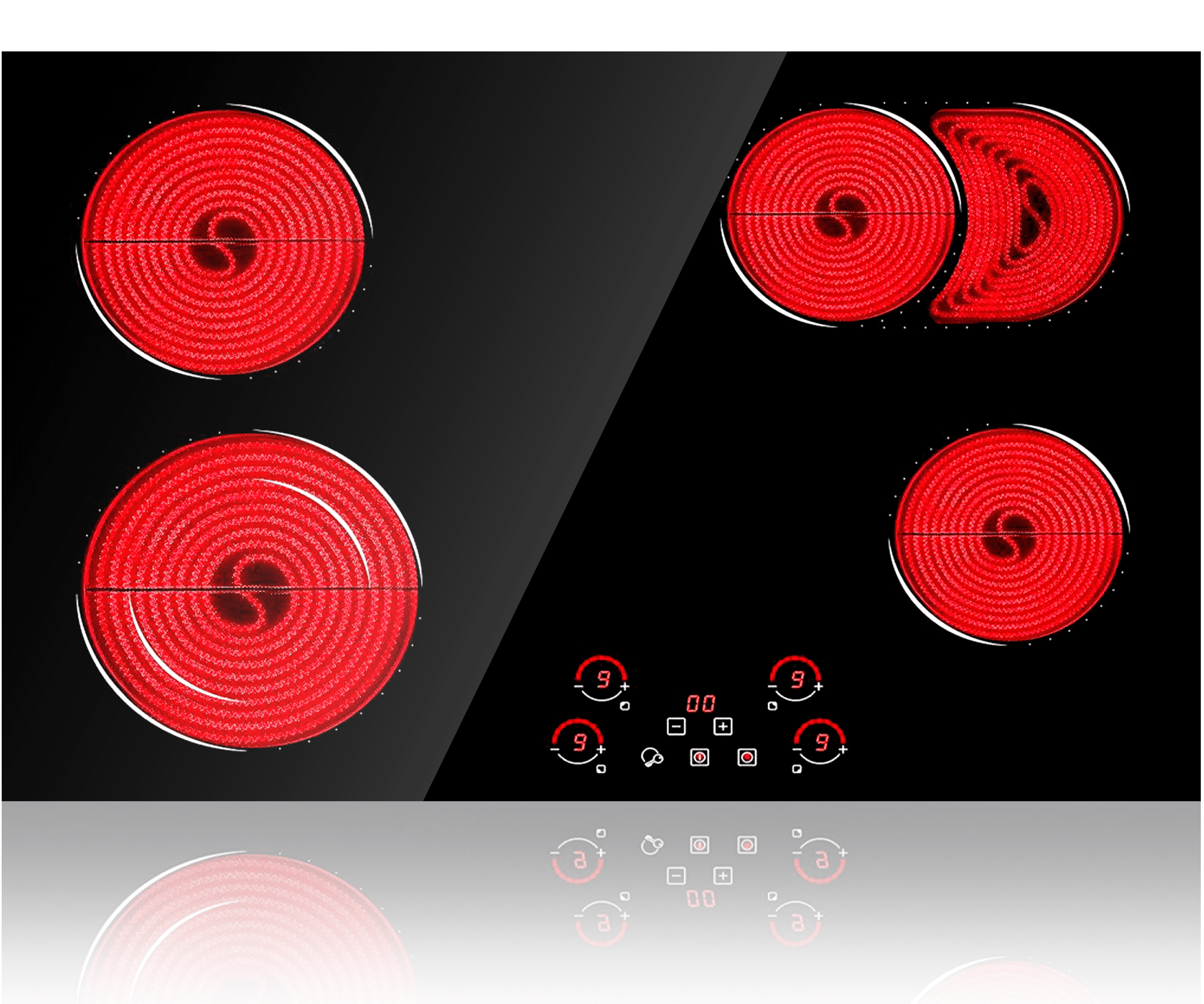Ramblewood 4 Burner 30" Electric Cooktop, Ec4-70, 7200W