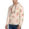 thumbnail image 3 of Fotbe Men's Hoodie with Strawberries Pattern - Kangaroo Pocket Pullover Hooded Sweatshirt, Perfect for Daily Wear, Travel, and Home-3X-Large, 3 of 7