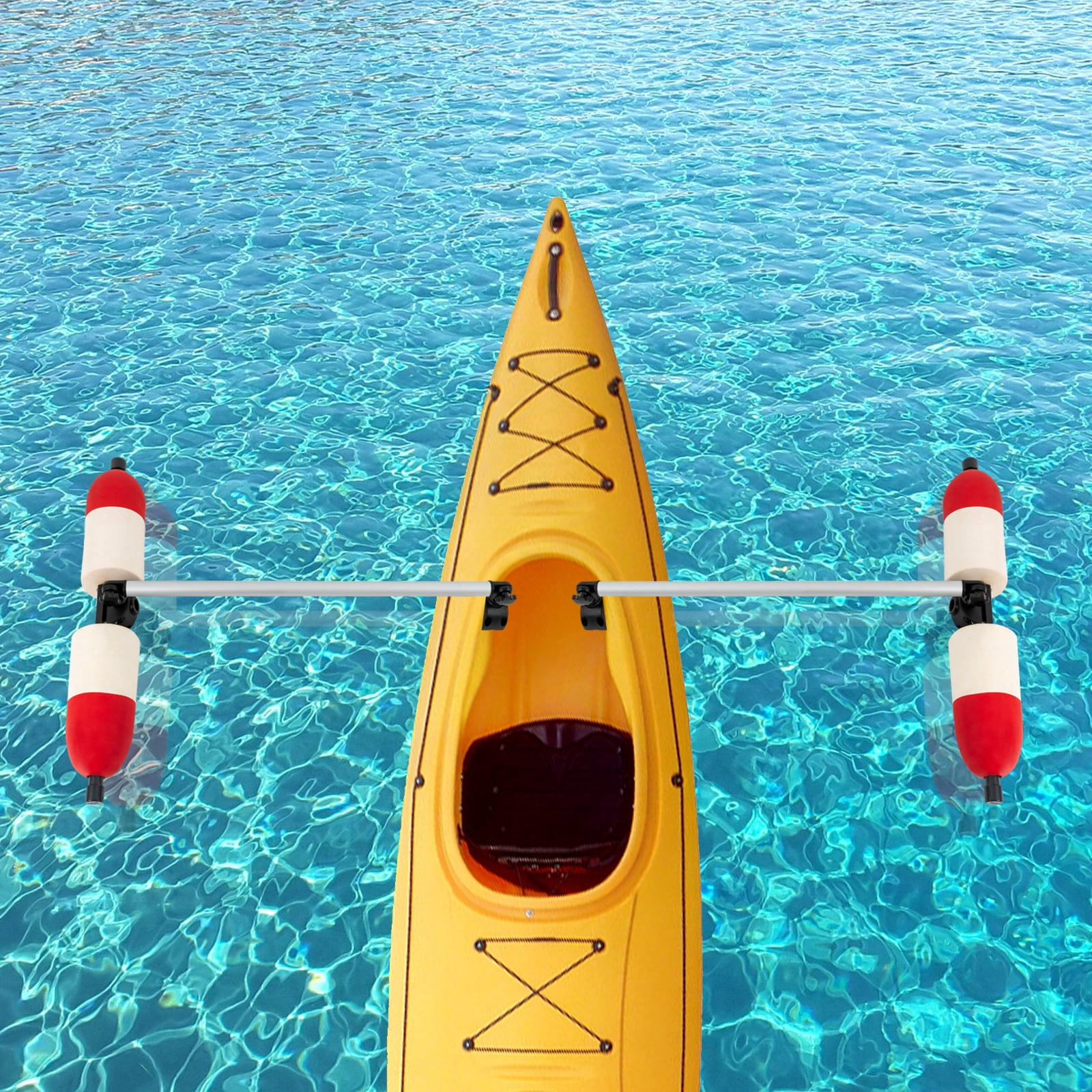 Aiqidi Kayak Canoe Outrigger Stabilizer Kit Portable PVC＆Aluminum Fishing Boat Stabilizer System