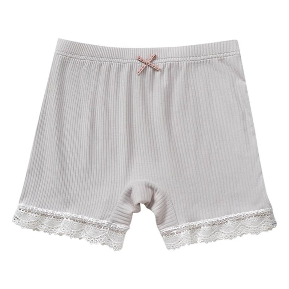 Bxsruta Toddler Girl Shorts, Girl Summer Elastic Waist Shorts Underwear Leggings Casual Pants Children's Shorts, Gray 100