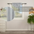 thumbnail image 5 of VHC Brands Sawyer Mill Plaid Cotton Farmhouse Kitchen Curtains Rod Pocket Balloon Valance, Blue, 5 of 8