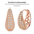 thumbnail image 4 of Qarigey 2 uds. Pendientes para mujer, Clip para orejas, pendientes pequeños y elegantes brillantes para mujer, colgante de oreja, accesorio de moda, Ropa, zapatos y accesorios Miscelánea Oro rosa Qarigey AP017942-03, 4 of 6