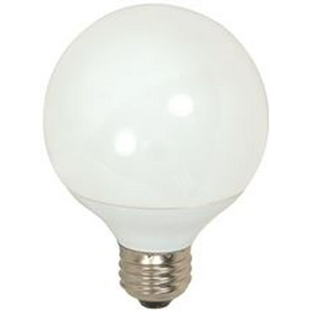 Satco Compact - Satco Compact Fluorescent Globe Lamp, G25, 9 Watts, 120 Volts, 2700K, 82 Cri, Medium Base, 12 Per Box