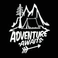 thumbnail image 5 of Walbest 1 Pcs Car Sticker - Adventure Awaits Tree Tent Mountains Reflective Decals Sticker Decoration Universal Auto, 5 of 7