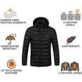 thumbnail image 4 of KEINXS Heated Jacket for Men Smart Electric Rechargeable Hooded Heating Coat Clothing with 3 Heating Levels  11 Heating Zones, 4 of 8