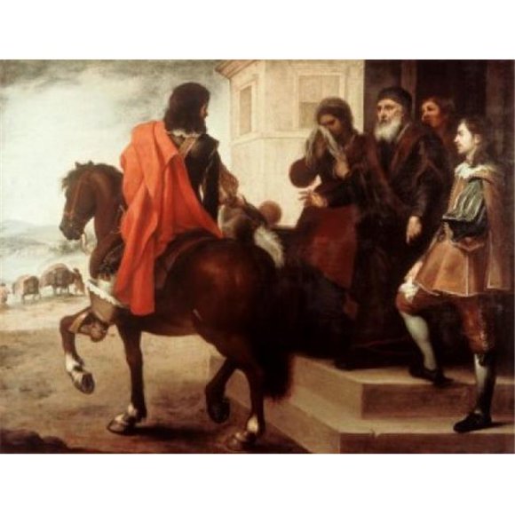 Posterazzi SAL9006082 Départ du Fils Prodigue Bartolome Esteban Murillo 1617-1682 Espagnol Affiche Impression - 18 x 24 Po.