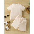 thumbnail image 2 of Nituyy Toddler Girls Summer Shorts Sets Short Sleeve Letter Rabbit Print Tops Solid Color Shorts Sets, 2 of 6