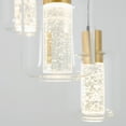 thumbnail image 2 of Artika Globe Bubble Glass Modern LED Pendant Light Fixture, Black and Gold, 2 of 5
