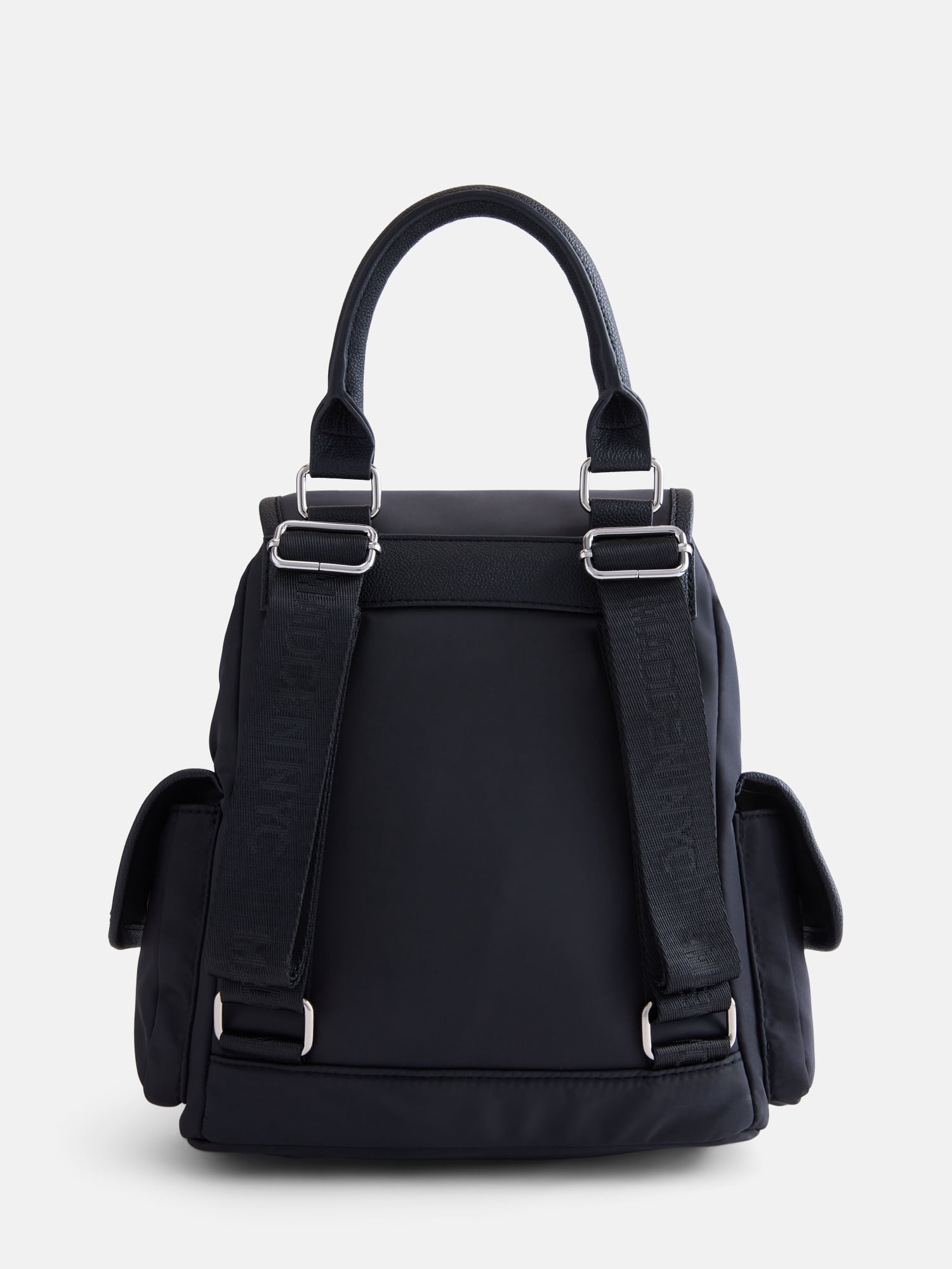 Madden NYC Women's Buckle Flap Backpack, Black