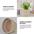 thumbnail image 5 of Greenship GB-ON30PC-2 12 in. Cone Indoor & Outdoor Planter Pot with Drainage Hole - LightGrey, Pack of 2, 5 of 5