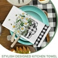 thumbnail image 5 of Spring Daisy Floral Flowers Bike Kitchen Dish Towel Set of 2, Life is a Beautiful Ride Hand Towel Buffalo Check Plaid Jar Drying Baking Cooking Cloth, Summer Seasonal Kitchen Decor 18x26 Inches, 5 of 6