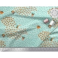 thumbnail image 2 of Soimoi Green Moss Georgette Fabric Bow & Dog Face Cartoon Print Sewing Fabric Yard 42 Inch Wide, 2 of 3