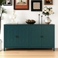 thumbnail image 5 of May in Color Sideboard Buffet, 58" Modern Buffet Cabinet with 4 Doors and Adjustable Shelves, for Entryway, Dining Room, Living Room, Bedroom, Turquoise, 5 of 6