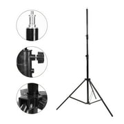 Adjustable Background Stand, 7ft Height x 10ft Wide Adjustable Photo Video Backdrop Stand with Carry Bag, Clamps for Wedding Party Stage Decoration Black