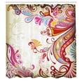 thumbnail image 2 of Ambesonne Colorful Shower Curtain, Flower Bouquet Paisley, 69"Wx70"L, Grey Yellow and Multicolor, 2 of 4
