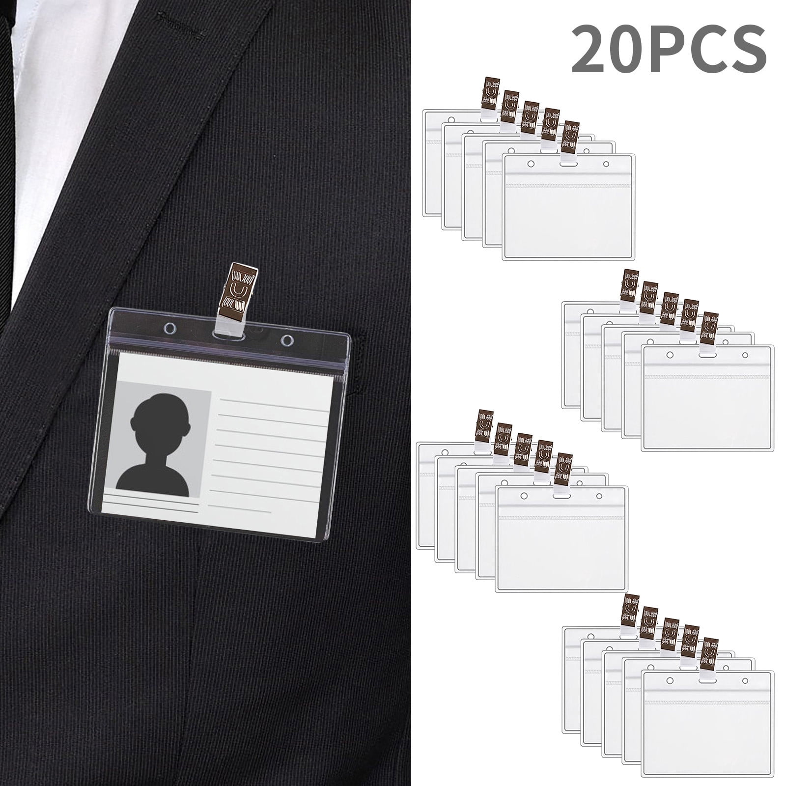 Clearance！Card Protector Immunization Record Cards Holder Clear Plastic  Sleeve With Clip - Walmart.com