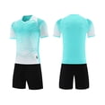 thumbnail image 2 of Linfrsh Boy Summer Outfits Boys Short Set - 2 Piece Active Performance Short Sleeve Athletic Shirt and Basketball Shorts with Elastic Waistband(Black,13-14 Years), 2 of 4