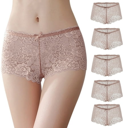 

2PC Seamless Underwear For Women 5PC s Women Ladies Ultra Soft Seamless Bikini Assorted Boxer Brief Lace Panties Underwear