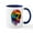 White/Navy Inside, variant on CafePress - Vibrant Multicolor Skull - 11 oz Ceramic Mug - Novelty Coffee Tea Cup